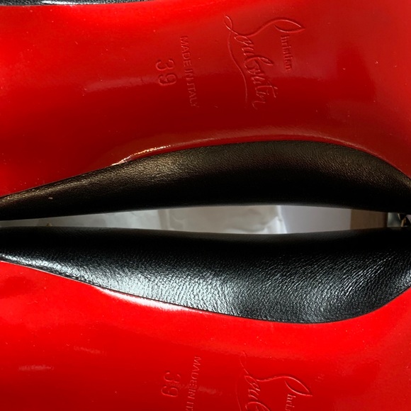 Christian Louboutin Blk Leather Spike Dinosa Pumps - Picture 7 of 8